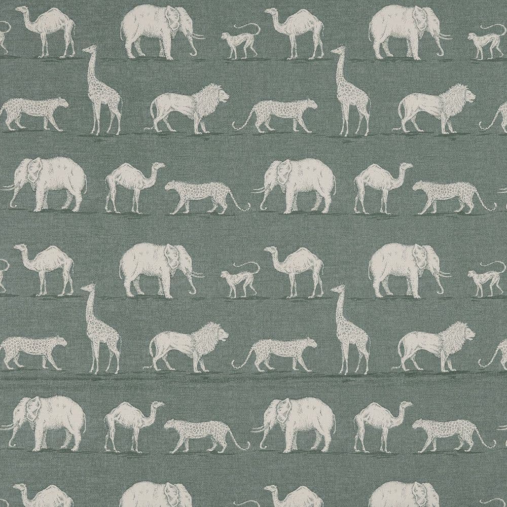 Iliv Prairie Animals Fabric  in Seagrass