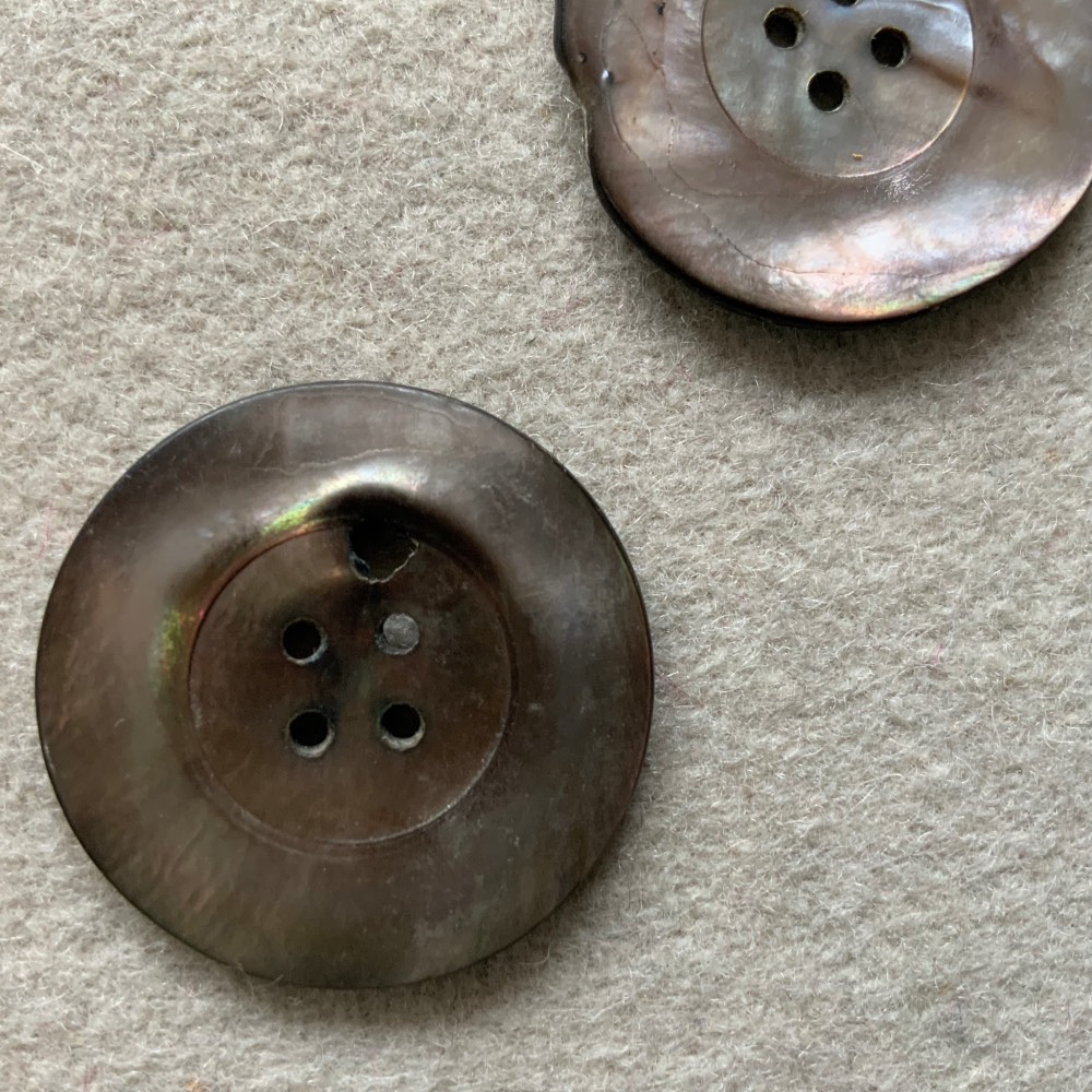 Vintage Mother of Pearl Buttons. Set of 3