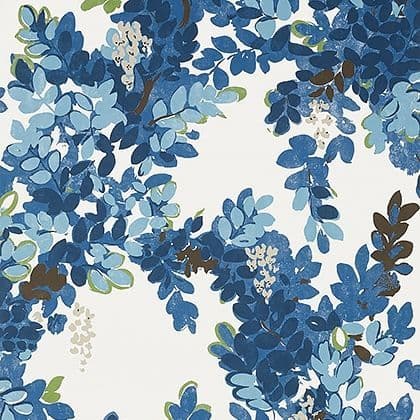 Thibaut Central Park Wallpaper in Blue and Green