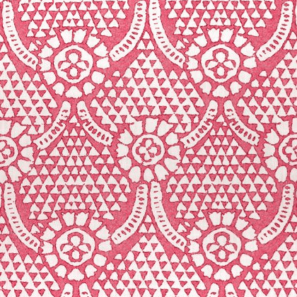 Thibaut Chamomile Fabric in Pink