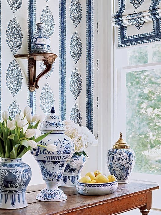 Thibaut Chappana  Wallpaper in Blue and White