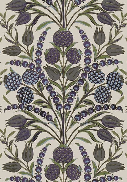 Thibaut Corneila Wallpaper in Purple and Blue