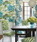 Thibaut Daintree Wallpaper in Blue on White