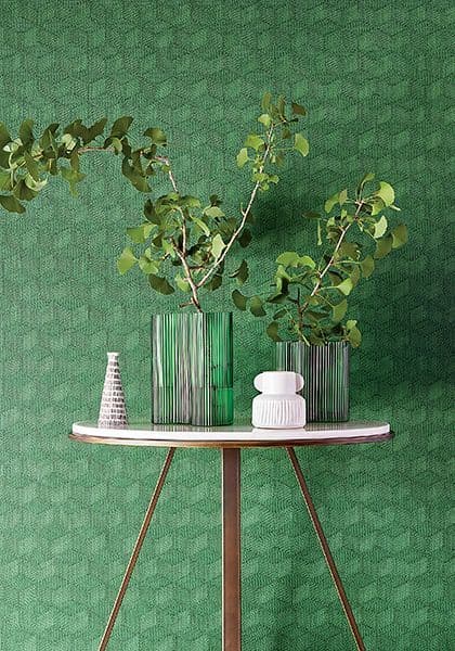 Thibaut Evia Wallpaper in Mineral and White