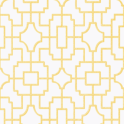 Thibaut Fretwork Wallpaper in Yellow