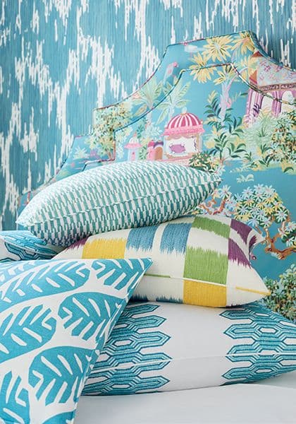 Thibaut Ginger Fabric in Turquoise