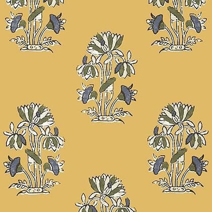 Thibaut Lily Flower Wallpaper in Harvest Gold