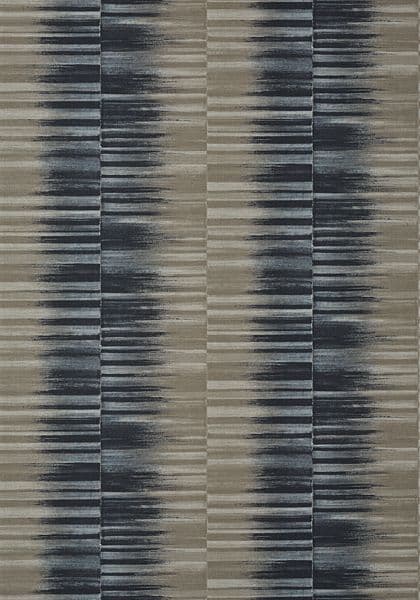 Thibaut Mekong Stripe Wallpaper in Charcoal and Taupe