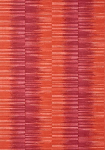 Thibaut Mekong Stripe  Wallpaper in Pink and Coral