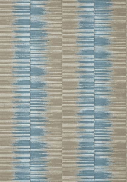 Thibaut Mekong Stripe Wallpaper in Spa Blue and Beige