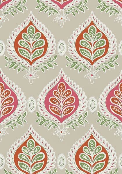 Thibaut Midland Wallpaper in Pink and Coral