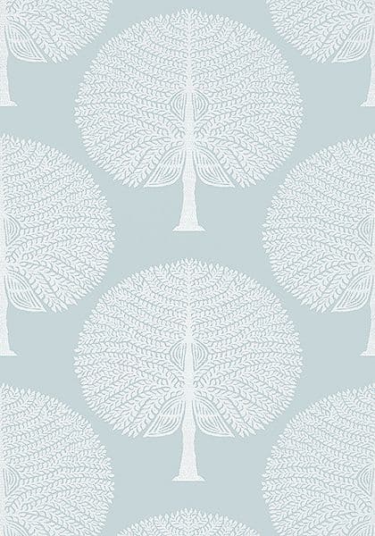 Thibaut Mulberry Tree Wallpaper in Spa Blue