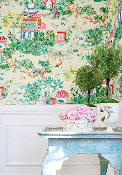 Thibaut Mystic Garden Wallpaper in Cream
