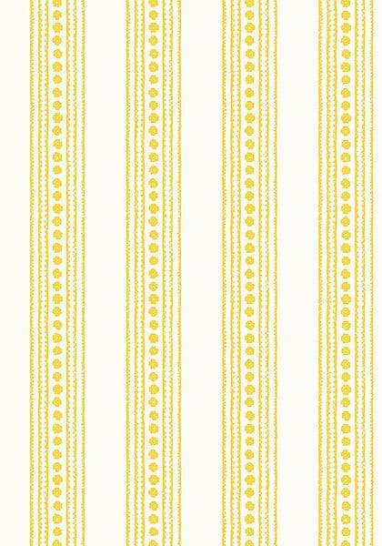 Thibaut New Haven Stripe Wallpaper in Yellow