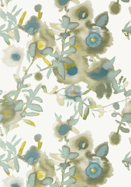 Thibaut Open Spaces Wallpaper in Beige and Teal