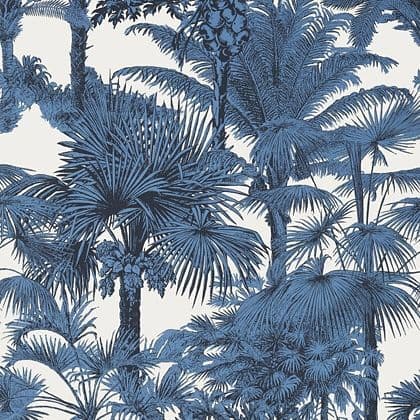 Thibaut Palm Botanical  Wallpaper in  Navy