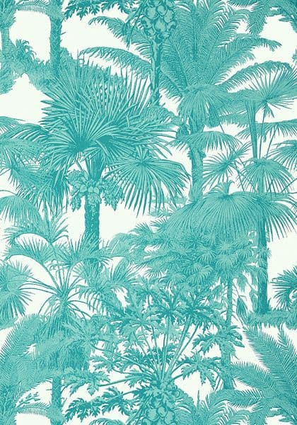 Thibaut Palm Botanical  Wallpaper in  Turquoise