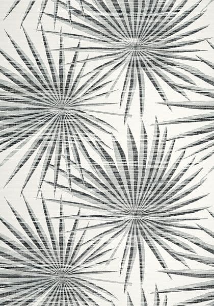 Thibaut Palm Frond Wallpaper in Black and White