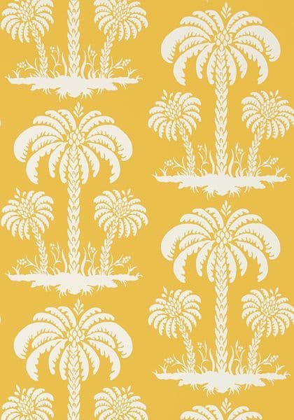 Thibaut Palm Island Wallpaper in Yellow