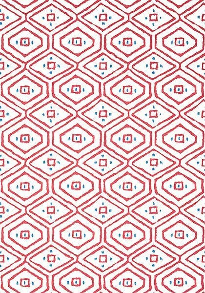 Thibaut Pass-a-Grille Wallpaper in Red