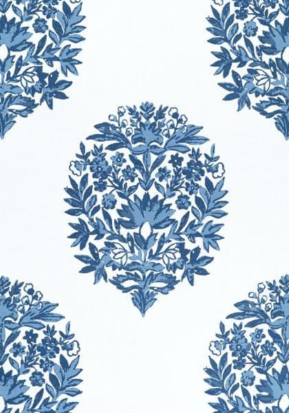 Thibaut Ridgefield Fabric in Blue