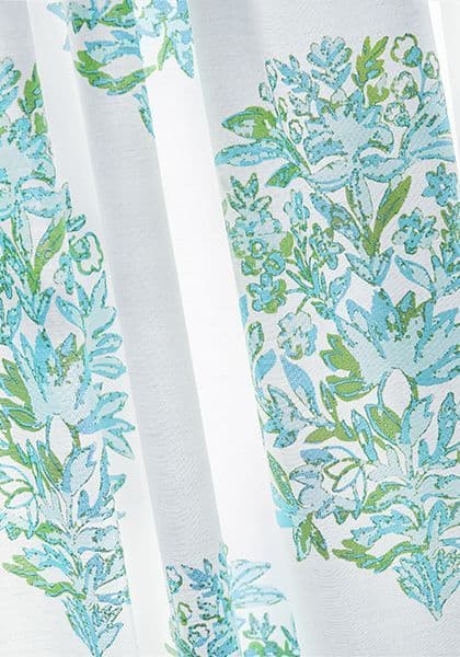 Thibaut Ridgefield Fabric in Green & Spa  Blue