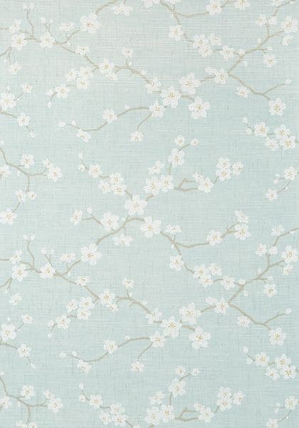 Thibaut Sakura Wallpaper in Aqua