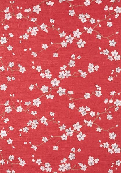 Thibaut Sakura Wallpaper in Red