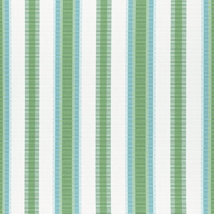 Thibaut Samba Stripe Fabric in Kelly Green and Pool