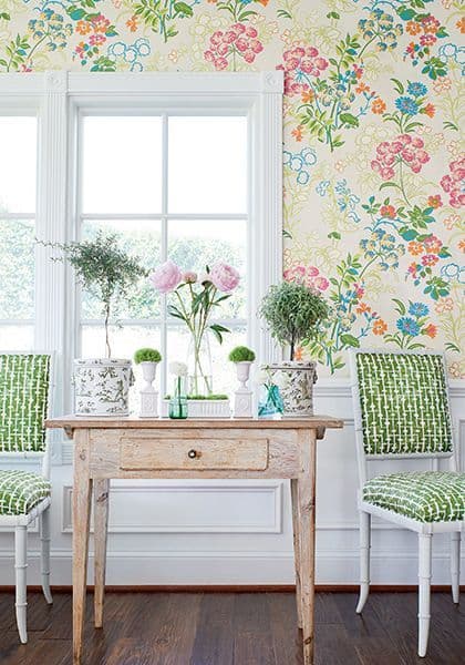 Thibaut Spring Garden Wallpaper in Brights