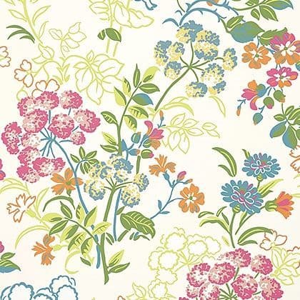 Thibaut Spring Garden Wallpaper in Cream