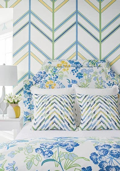 Thibaut Ventura Wallpaper in Blue and Green