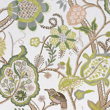 Thibaut Windsor Fabric in Brown and Green