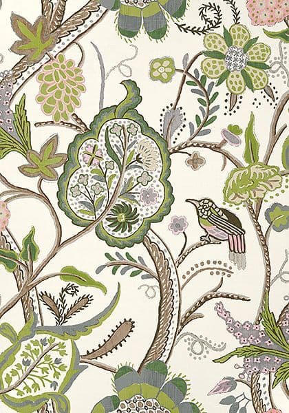 Thibaut Windsor Wallpaper in Brown and Green