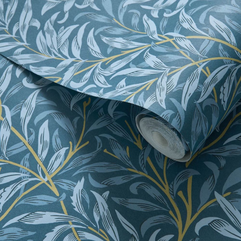 Clarke & Clarke Willow Boughs Wallpaper in Denim