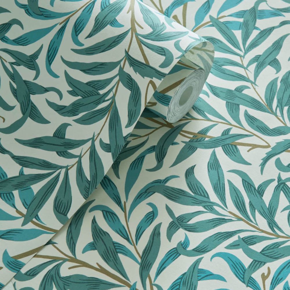 Clarke & Clarke Willow Boughs Wallpaper in Teal