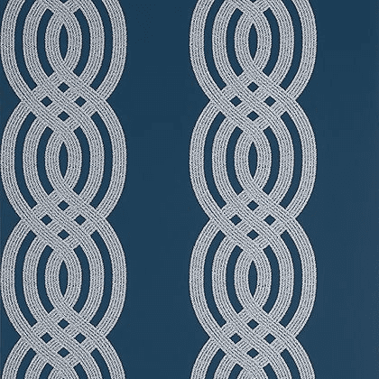 Thibaut Braid Wallpaper in Navy