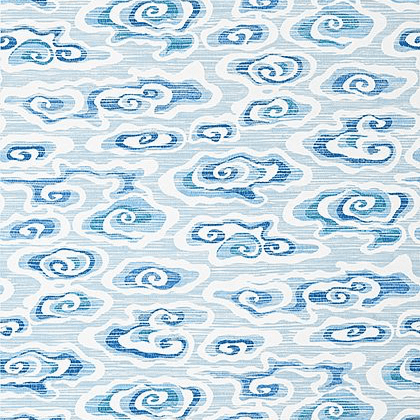 Thibaut Clear Clouds Wallpaper in Blue