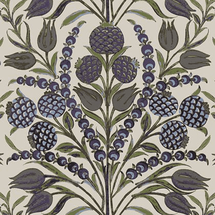 Thibaut Corneila Wallpaper in Purple and Blue
