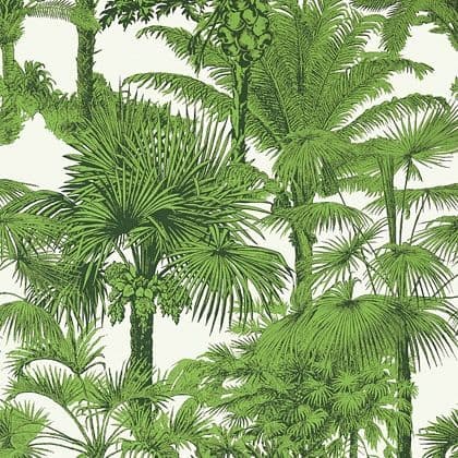 Thibaut Palm Botanical  Wallpaper in  Emerald Green