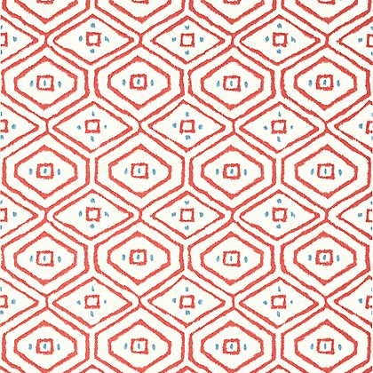 Thibaut Pass-a-Grille Wallpaper in Coral
