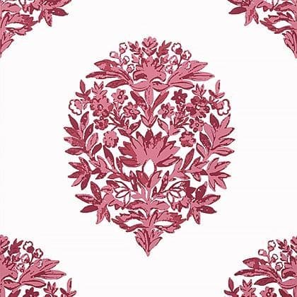 Thibaut Ridgefield Wallpaper in Pink