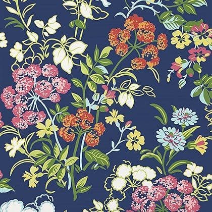 Thibaut Spring Garden Wallpaper in Navy