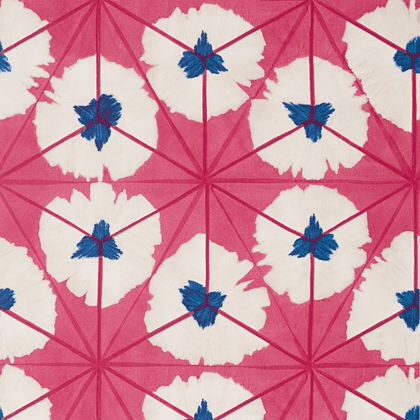 Thibaut Sunburst Wallpaper in Pink and Blue