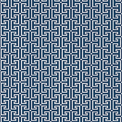 Thibaut T-Square Wallpaper in Navy and White