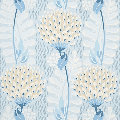 Thibaut Tiverton Wallpaper in Spa Blue