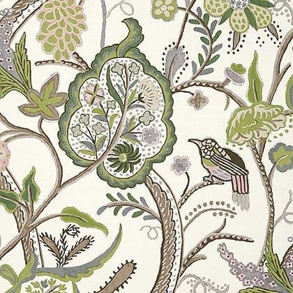 Thibaut Windsor Wallpaper in Brown and Green